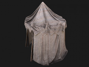 Cylindrical White Tent Market Stall 3Dモデル