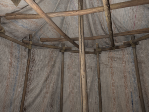 Cylindrical White Tent Market Stall 3Dモデル