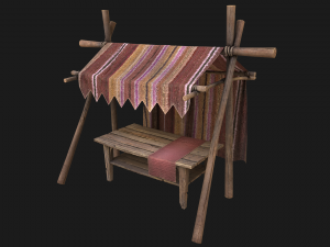 Market Stalls Tent Pack 3D Model