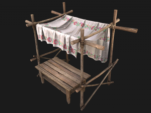 Medieval Market Stalls Tent Pack Model 3D