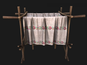 Medieval Market Stalls Tent Pack Model 3D