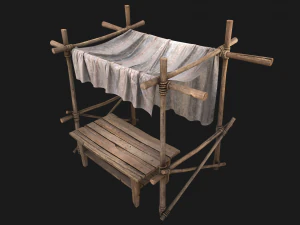 Medieval Market Stalls Tent Pack 3D Model