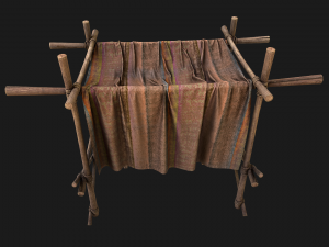 Medieval Market Stalls Tent Pack Model 3D