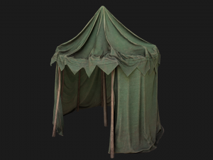 Medieval Market Stalls Cylindrical Tent Pack Modelo 3D