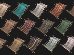 Market Stalls Tent Camping Pack 3D Model