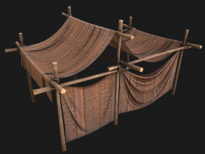 Market Stalls Tent Camping Pack 3D Model