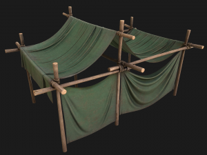 Market Stalls Tent Camping Pack 3D Model