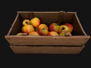 Apples Box Crate Stand 3D Model