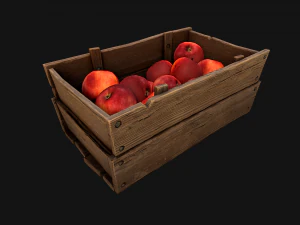 Apples Box Crate Stand 3D Model