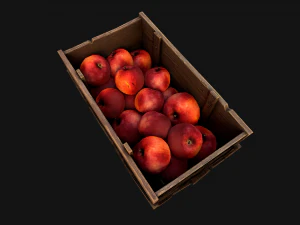 Apples Box Crate Stand 3D Model
