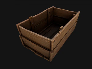 Apples Box Crate Stand 3D Model