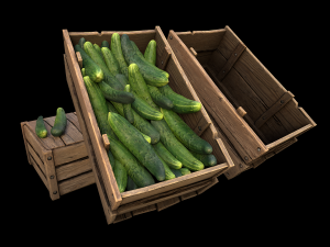 Cucumber Box Crate Stand 3Dモデル