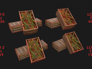 Cucumber Box Crate Stand 3D Модель