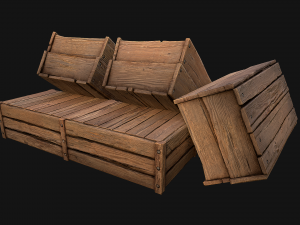 Carrots Box Crate Stand 3D Модель
