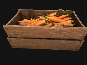 Carrots Box Crate Stand 3D Модель
