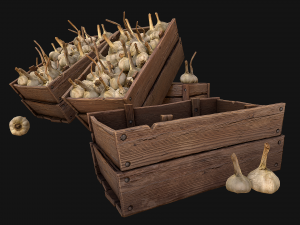 Garlic Box Crate Stand 3D Model