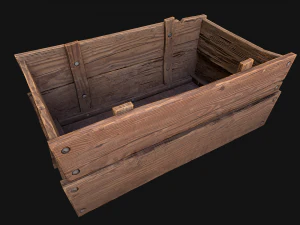 Crate Ginger Box Crate Market Bazaar Food Stand Stall 3D Model