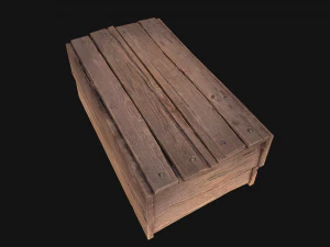 Crate Ginger Box Crate Market Bazaar Food Stand Stall 3D Model