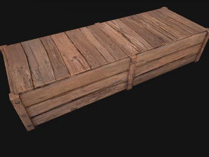 Crate Ginger Box Crate Market Bazaar Food Stand Stall 3D Model