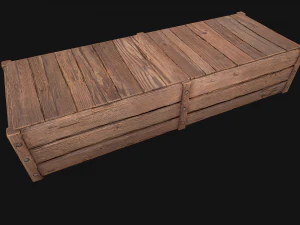 Crate Ginger Box Crate Market Bazaar Food Stand Stall 3D Model