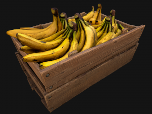Crate Bananas Box Stand Model 3D
