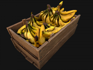 Crate Bananas Box Stand Model 3D