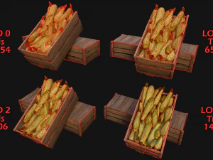 Crate Marrows Box Stand 3D Model