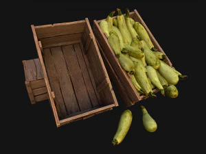 Crate Marrows Box Stand 3D Model