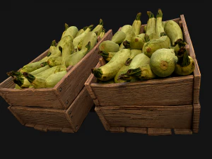 Crate Marrows Box Stand 3D Model