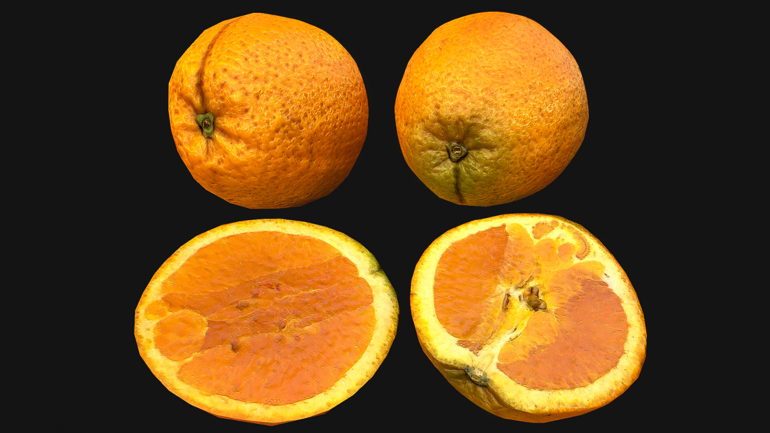 주황색 3D 모델 .c4d .max .obj .3ds .fbx .stl .blend 