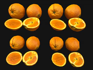 Crate Oranges Box Stand 3D Model