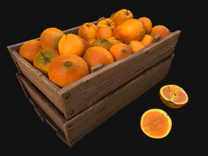 Crate Oranges Box Stand Modello 3D