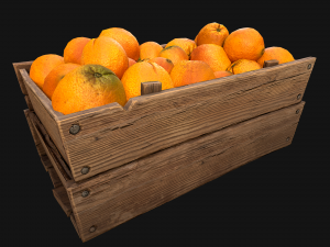 Crate Oranges Box Stand Modello 3D