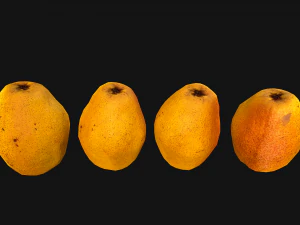 Crate Pears Box Medieval Stand Stall Pear Farm Fruits 3D Model