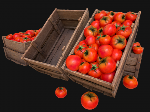 Tomatoes Box Crate Stand 3D मॉडल