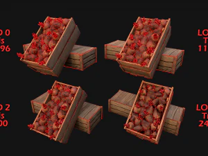 BeetRoot Box Crate Stand 3D Model