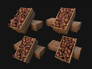 BeetRoot Box Crate Stand 3D Model