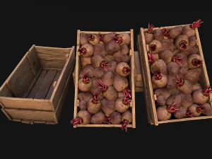 BeetRoot Box Crate Stand 3D Model