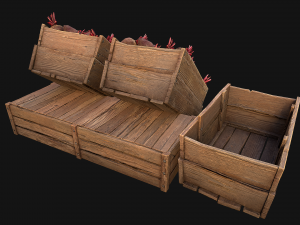 BeetRoot Box Crate Stand Model 3D