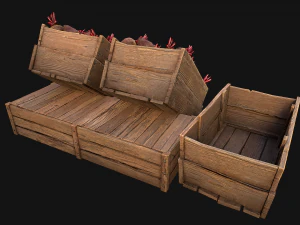 BeetRoot Box Crate Stand 3D Model