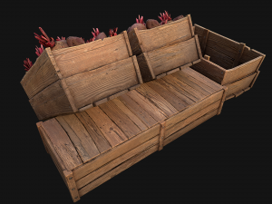 BeetRoot Box Crate Stand Model 3D