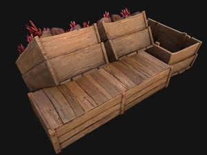 BeetRoot Box Crate Stand 3D Model