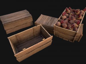 BeetRoot Box Crate Stand Model 3D