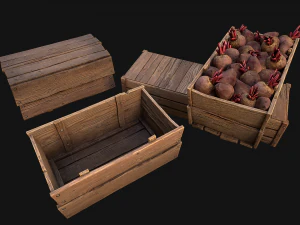 BeetRoot Box Crate Stand 3D Model