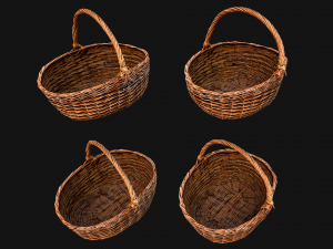 Wicker Basket Model 3D