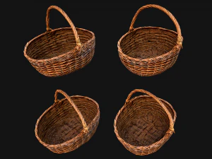 Wicker Basket 3D Model