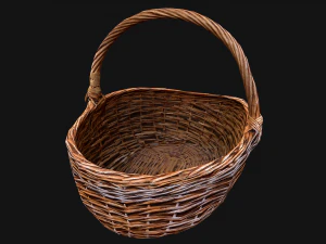 Wicker Basket 3D Model