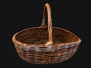 Wicker Basket 3D Model