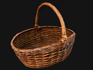Wicker Basket 3D Model