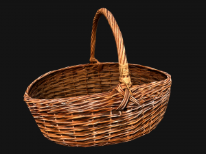 Wicker Basket Model 3D